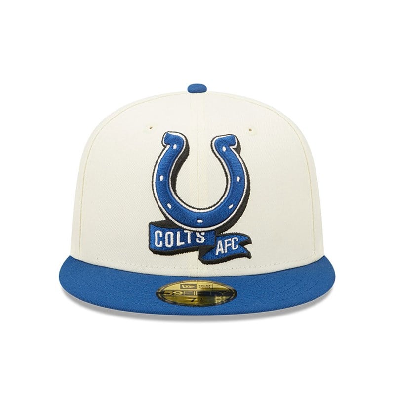 White New Era Indianapolis Colts NFL Sideline 2022 Fitted Cap 59fifty | GMEN60243