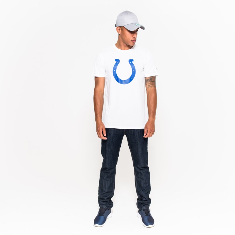 White New Era Indianapolis Colts Team Logo T-Shirt | GKYF70936