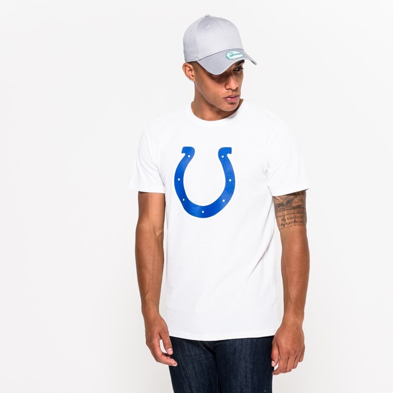 White New Era Indianapolis Colts Team Logo T-Shirt | GKYF70936