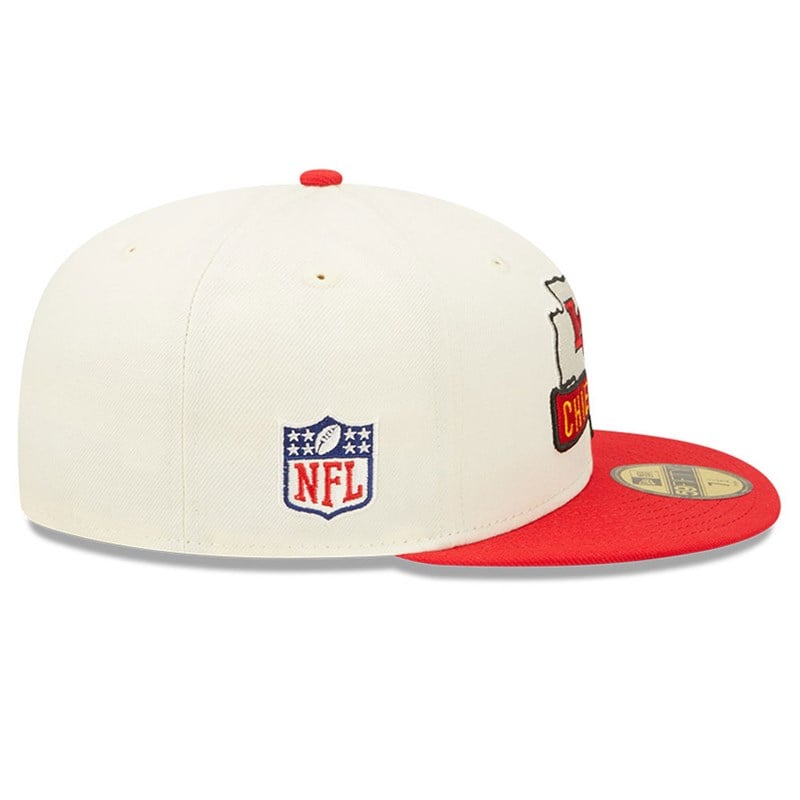 White New Era Kansas City Chiefs NFL Sideline 2022 Fitted Cap 59fifty | ILNZ92067