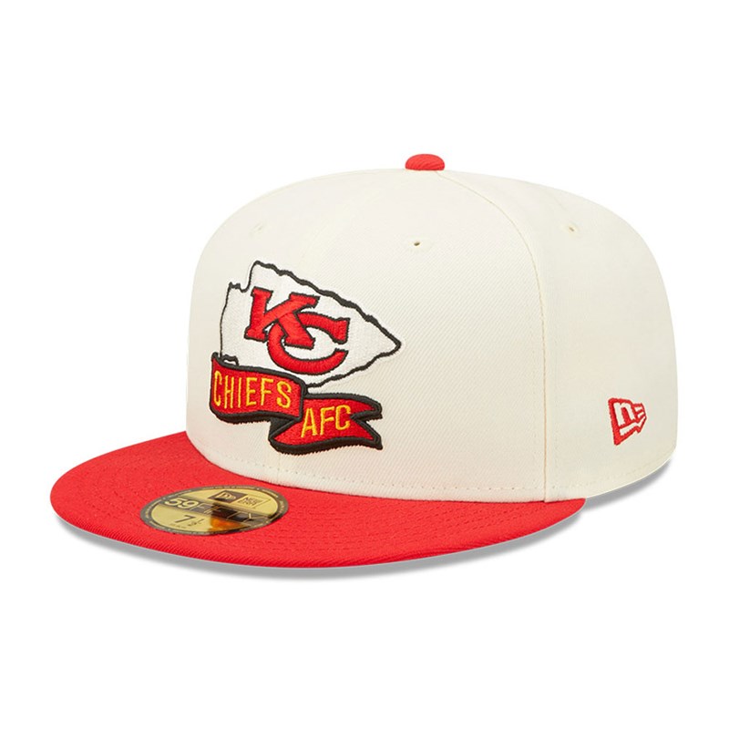 White New Era Kansas City Chiefs NFL Sideline 2022 Fitted Cap 59fifty | ILNZ92067