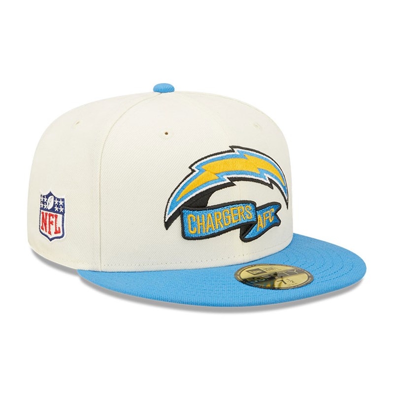 White New Era La Chargers NFL Sideline 2022 Fitted Cap 59fifty | MXEQ94386