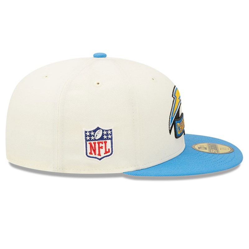 White New Era La Chargers NFL Sideline 2022 Fitted Cap 59fifty | MXEQ94386