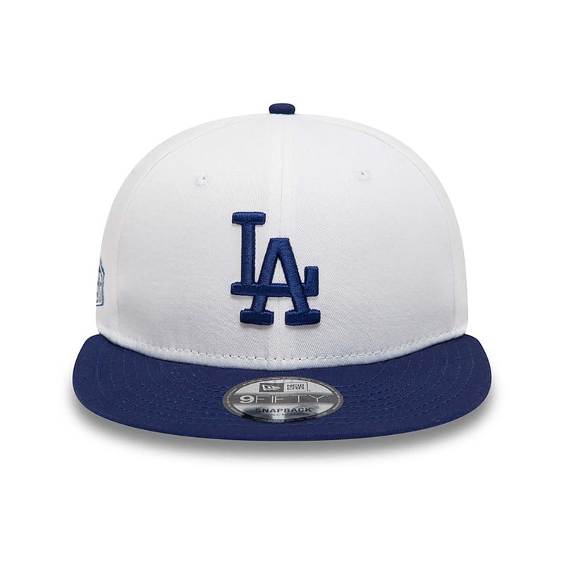 White New Era La Dodgers Crown Patches Cap 9fifty | PULS38915