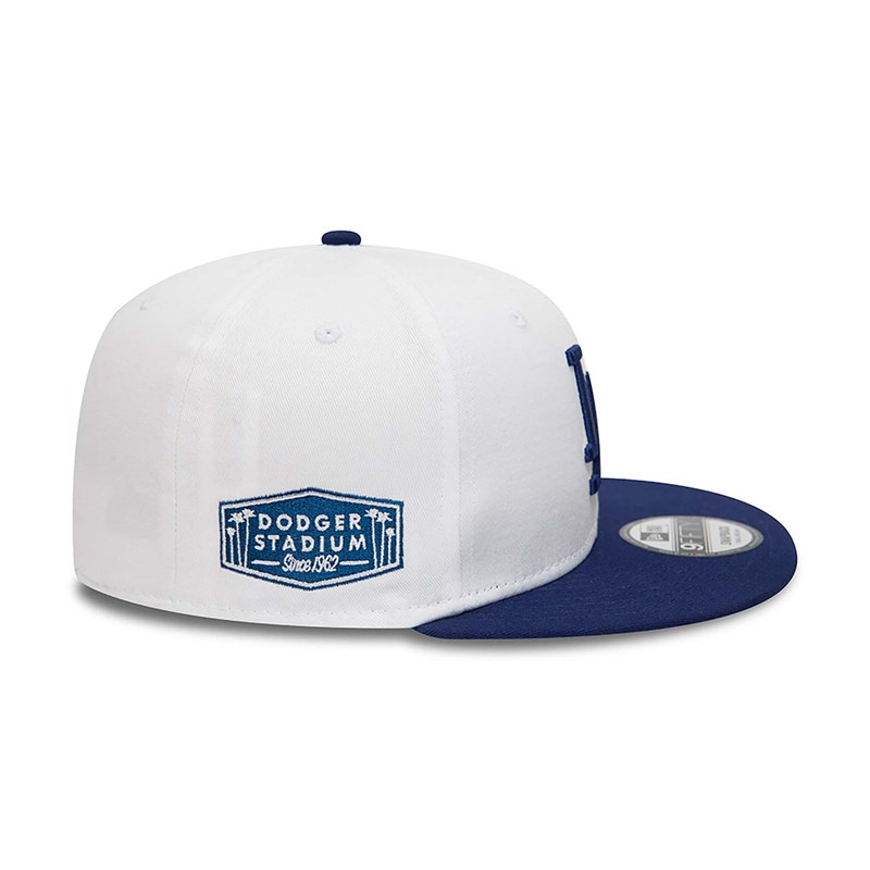 White New Era La Dodgers Crown Patches Cap 9fifty | PULS38915