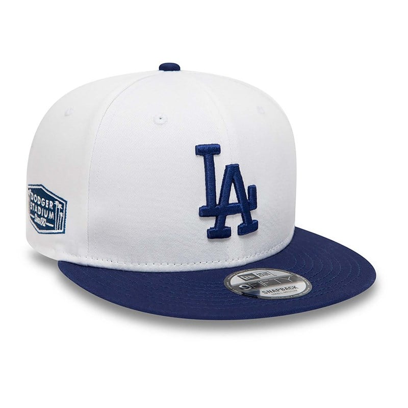 White New Era La Dodgers Crown Patches Cap 9fifty | PULS38915