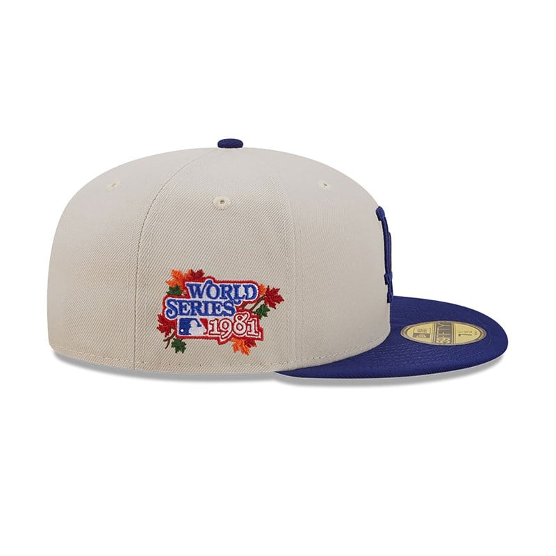 White New Era La Dodgers Fall Classic Fitted Cap 59fifty | ODQG67258