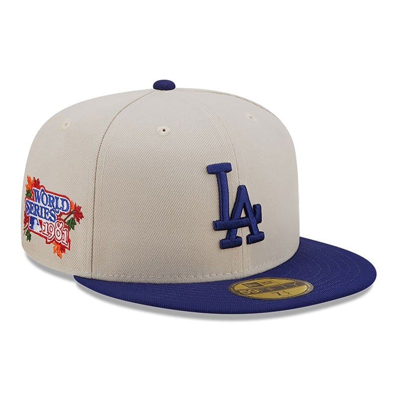 White New Era La Dodgers Fall Classic Fitted Cap 59fifty | ODQG67258