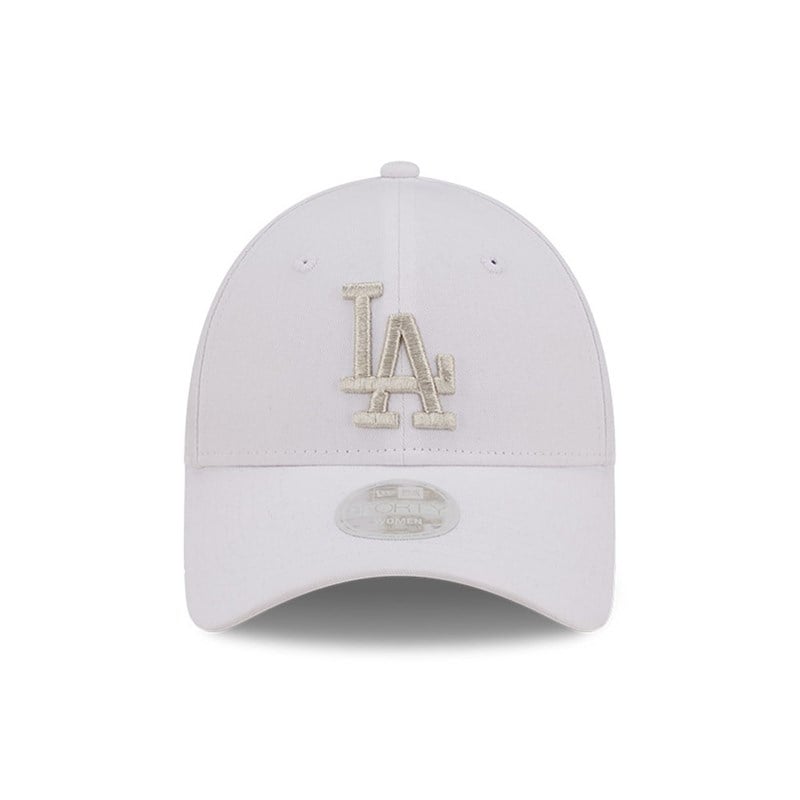 White New Era La Dodgers Logo Womens Adjustable Cap 9forty | IKJM18203