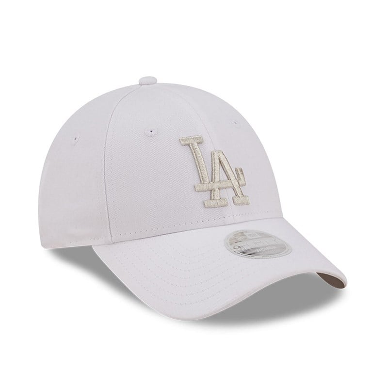 White New Era La Dodgers Logo Womens Adjustable Cap 9forty | IKJM18203