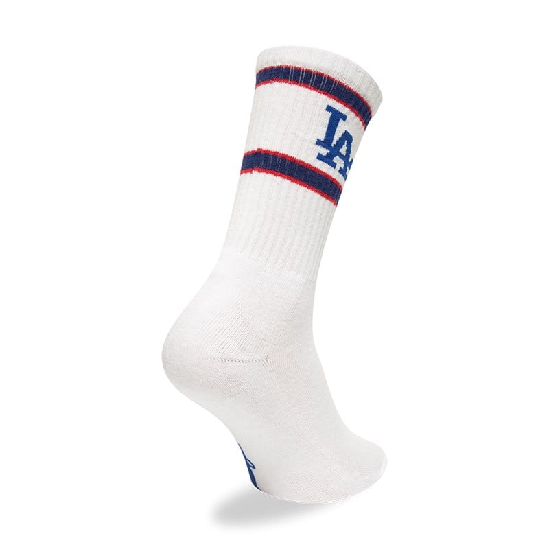 White New Era La Dodgers MLB Premium Socks | CYKH64357