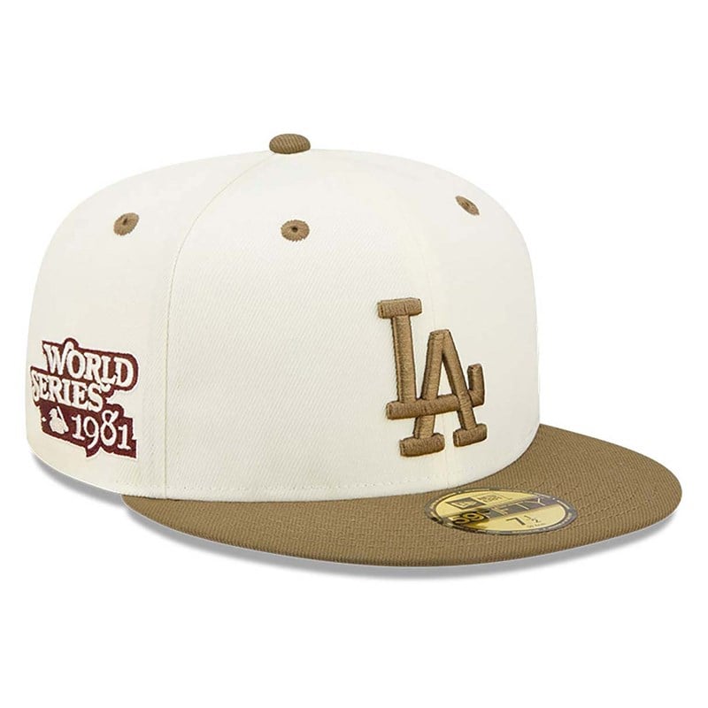 White New Era La Dodgers MLB World Series Trail Mix Fitted Cap 59fifty | DIOF17053