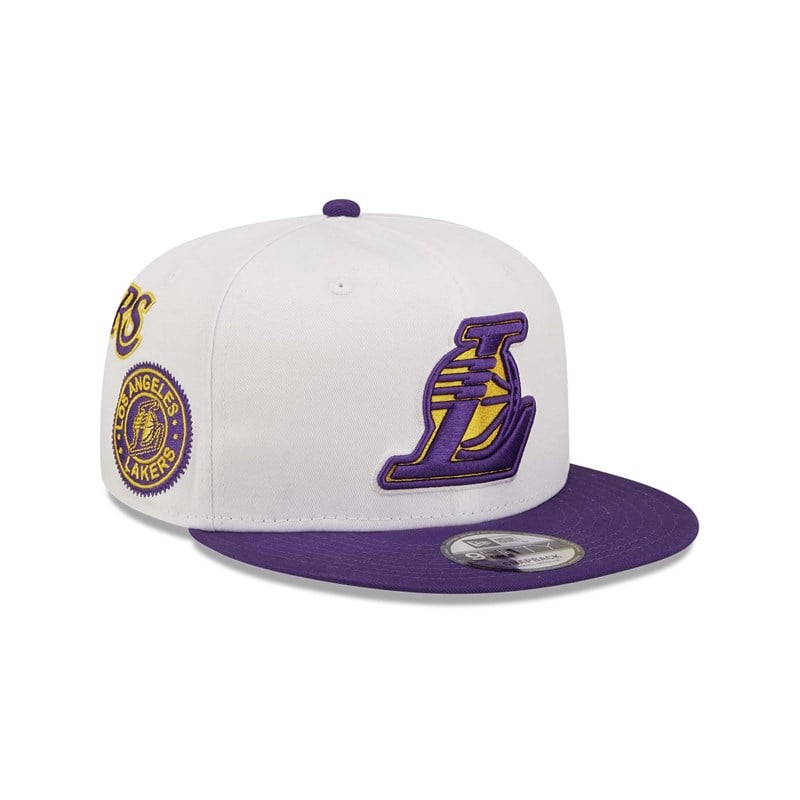 White New Era La Lakers All Over Patch Cap 9fifty | NKZS87239