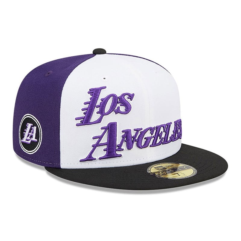 White New Era La Lakers Authentics City Edition Fitted Cap 59fifty | GZTJ28069