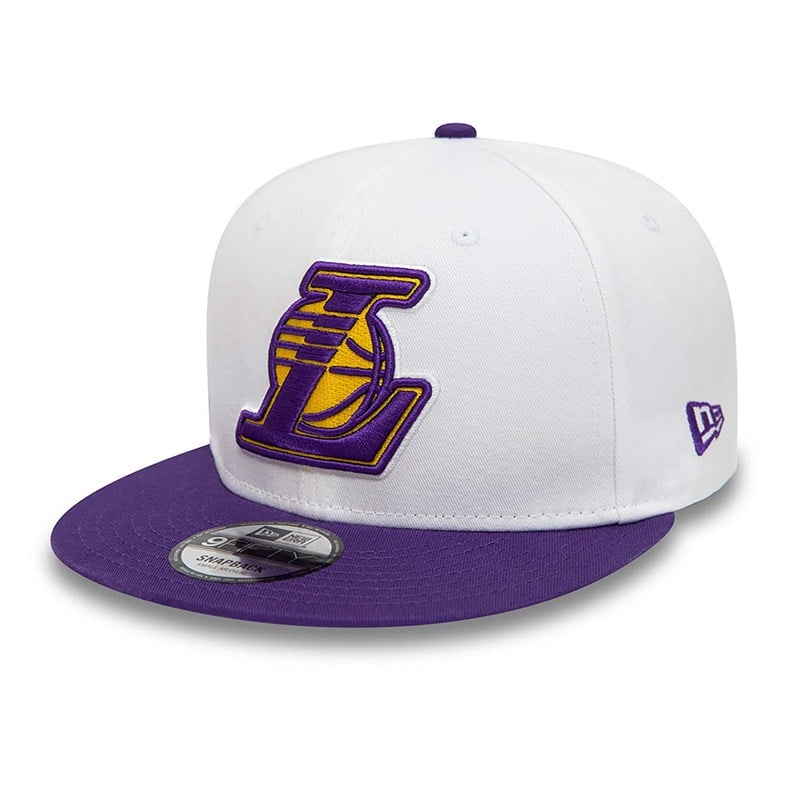 White New Era La Lakers Crown Patches Cap 9fifty | VSYN98571