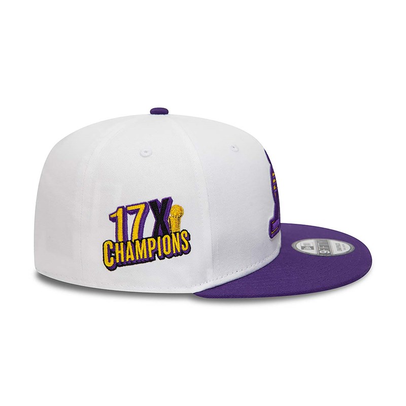 White New Era La Lakers Crown Patches Cap 9fifty | VSYN98571