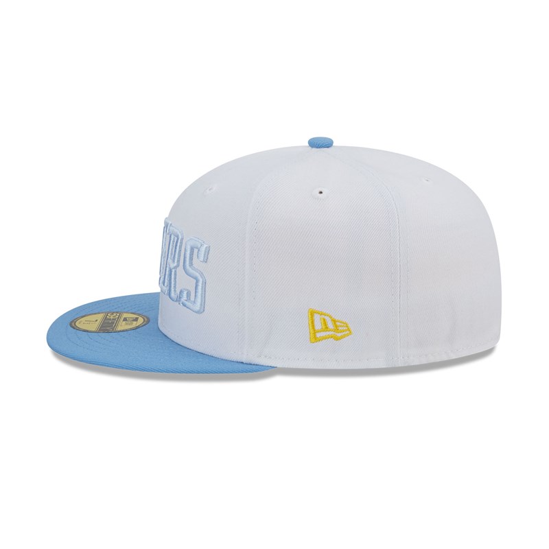 White New Era La Lakers NBA Classic Fitted Cap 59fifty | QKFT31685