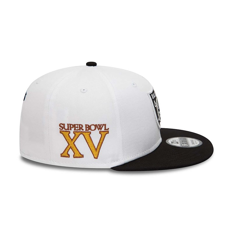 White New Era Las Vegas Raiders Crown Patches Cap 9fifty | TZVO21608