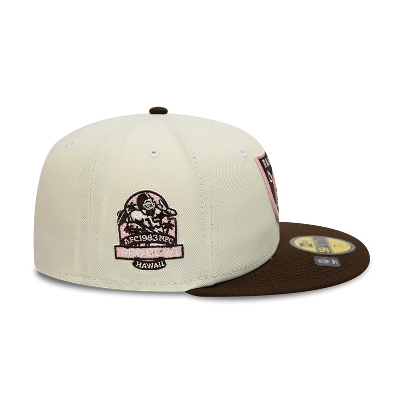 White New Era Las Vegas Raiders Fitted Cap 59fifty | ZCXF10756