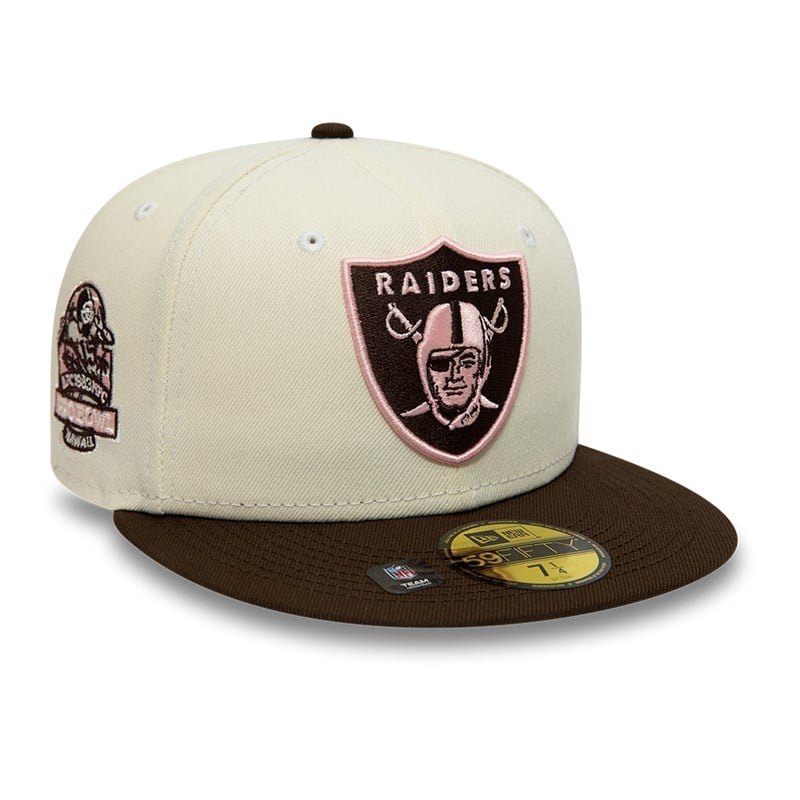 White New Era Las Vegas Raiders Fitted Cap 59fifty | ZCXF10756