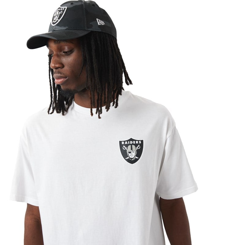 White New Era Las Vegas Raiders NFL Logo Oversized T-Shirt | FOJV24671