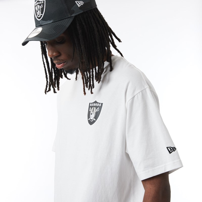 White New Era Las Vegas Raiders NFL Logo Oversized T-Shirt | FOJV24671