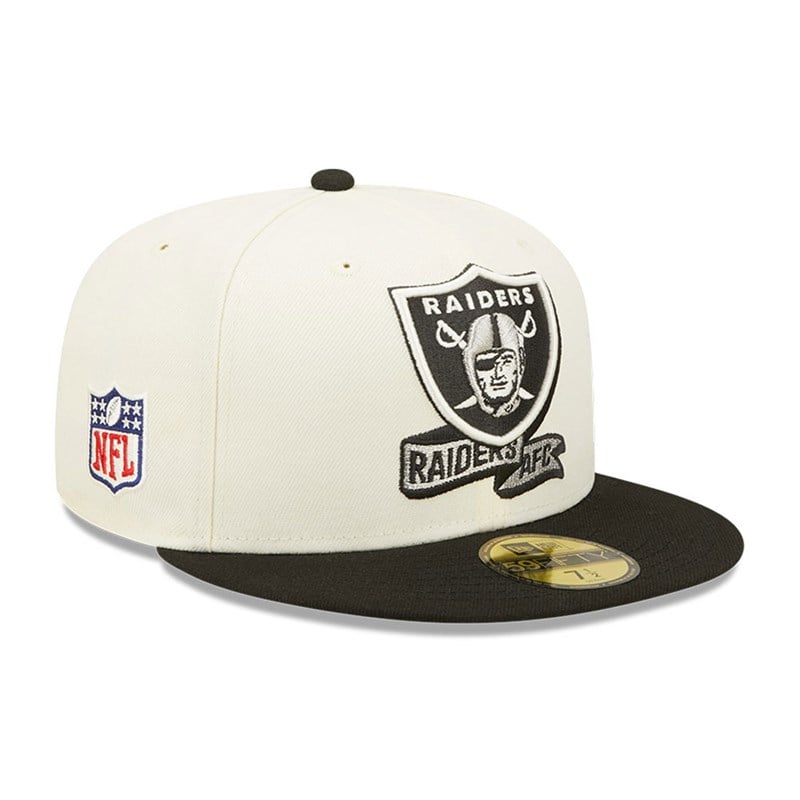 White New Era Las Vegas Raiders NFL Sideline 2022 Fitted Cap 59fifty | TAWJ58163