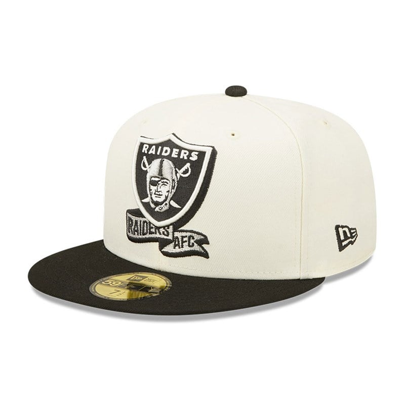 White New Era Las Vegas Raiders NFL Sideline 2022 Fitted Cap 59fifty | TAWJ58163