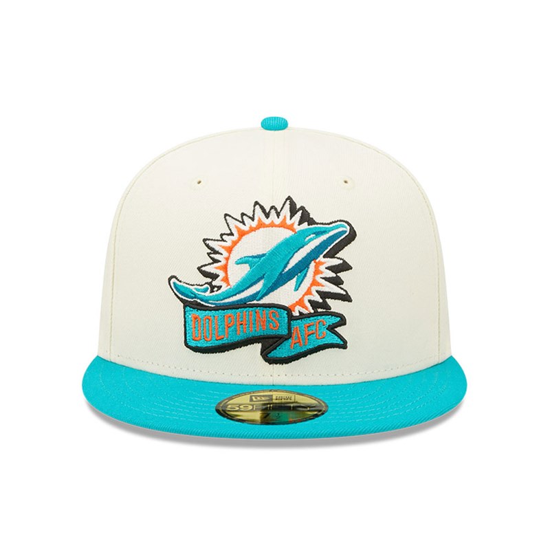 White New Era Miami Dolphins NFL Sideline 2022 Fitted Cap 59fifty | NYOU01925