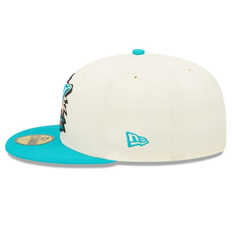 White New Era Miami Dolphins NFL Sideline 2022 Fitted Cap 59fifty | NYOU01925