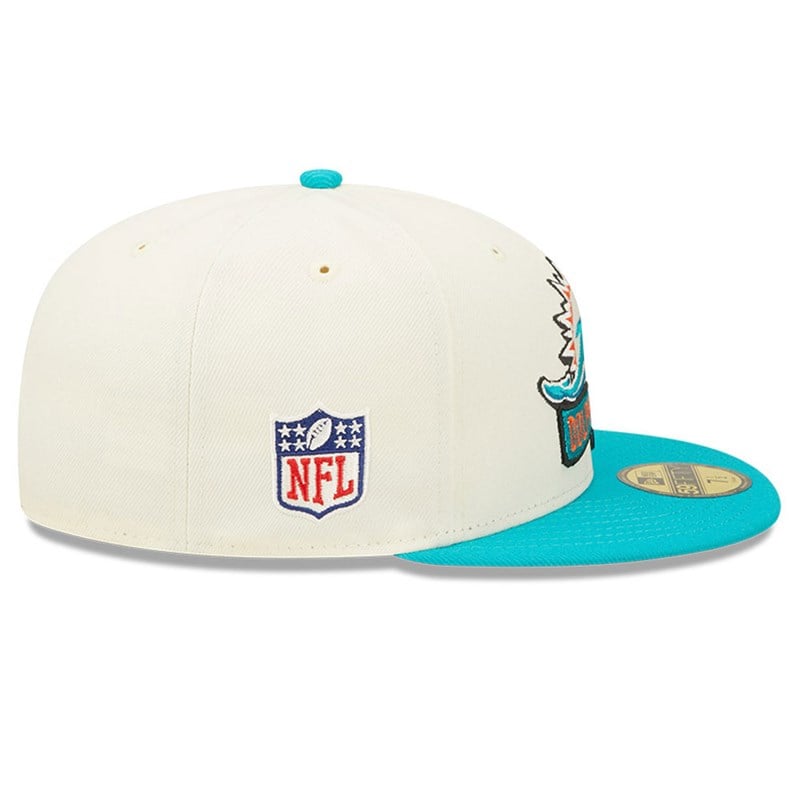 White New Era Miami Dolphins NFL Sideline 2022 Fitted Cap 59fifty | NYOU01925