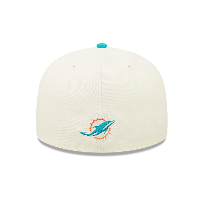 White New Era Miami Dolphins NFL Sideline 2022 Fitted Cap 59fifty | NYOU01925