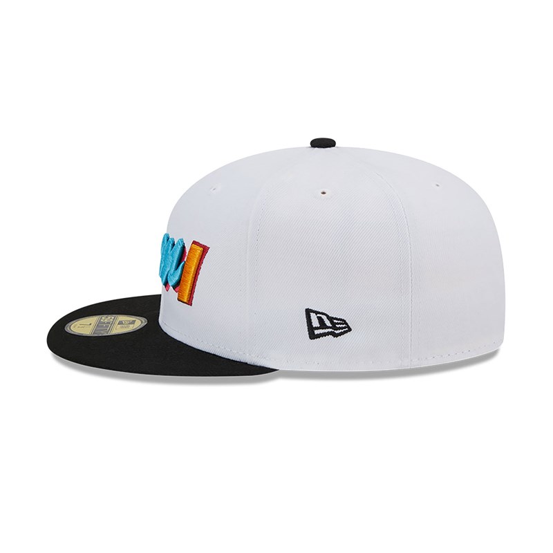 White New Era Miami Heat Authentics City Edition Fitted Cap 59fifty | GZHI06581