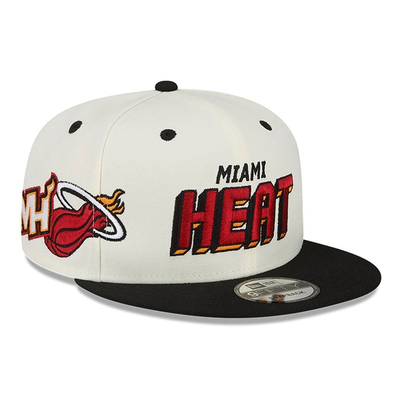 White New Era Miami Heat Awake Cap 9fifty | OCZE96720