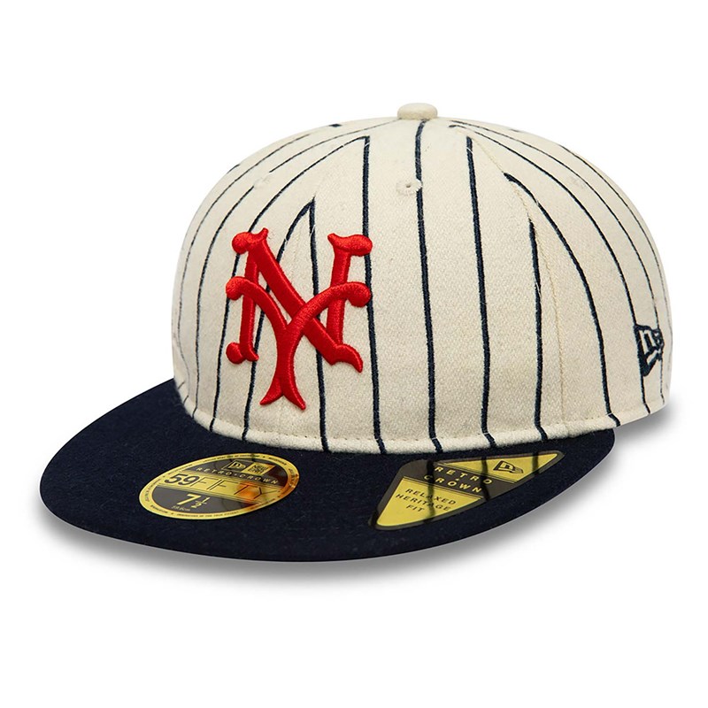 White New Era New York Mets Cooperstown Fitted Cap 59fifty | MLNY37154