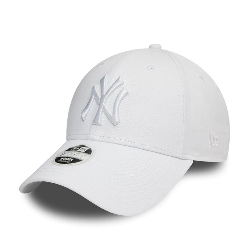 White New Era New York Yankees Essential Womens Cap 9forty | MJTY08649