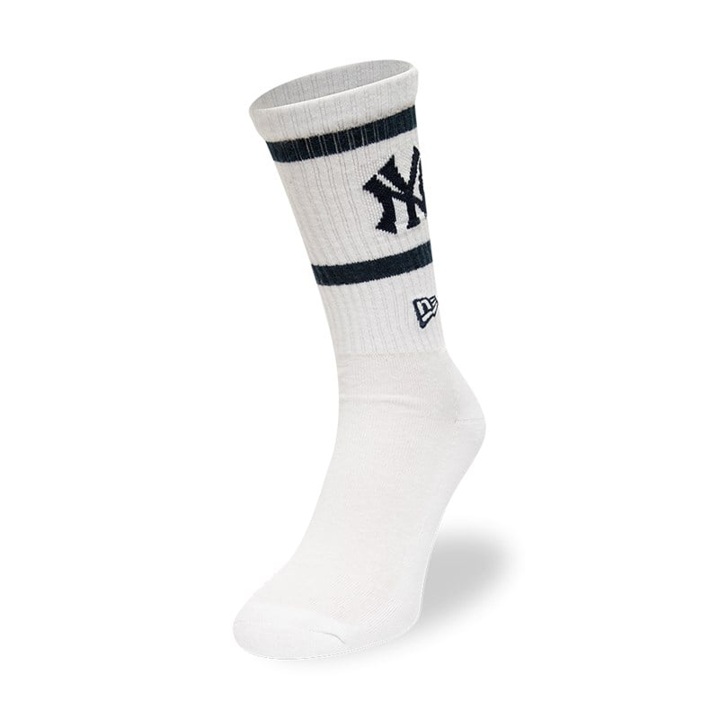 White New Era New York Yankees MLB Premium Socks | DRKO17429