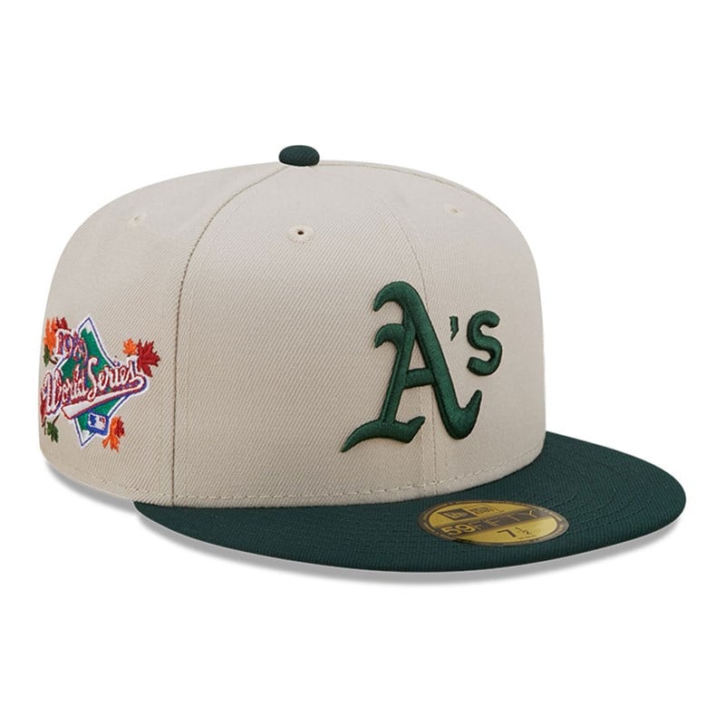 White New Era Oakland Athletic Fall Classic Fitted Cap 59fifty | PMDU76058