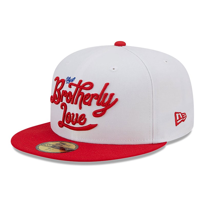 White New Era Philadelphia 76ers Authentics City Edition Fitted Cap 59fifty | MXAY06427