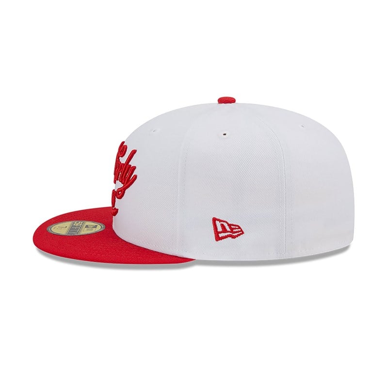 White New Era Philadelphia 76ers Authentics City Edition Fitted Cap 59fifty | MXAY06427