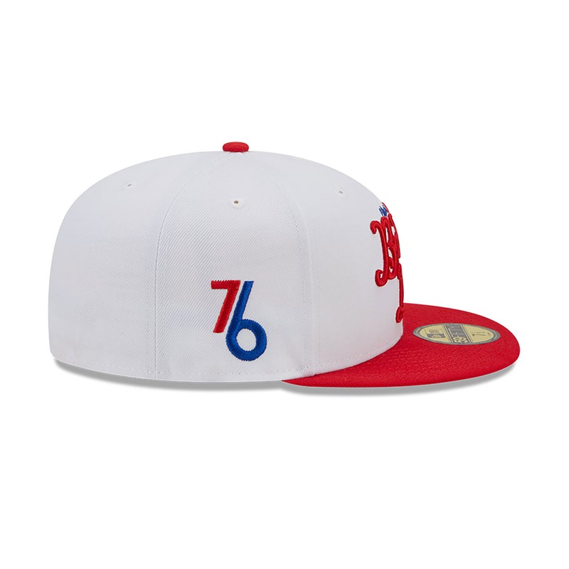 White New Era Philadelphia 76ers Authentics City Edition Fitted Cap 59fifty | MXAY06427