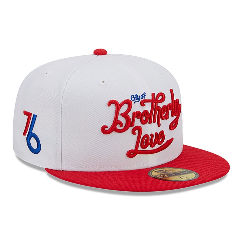 White New Era Philadelphia 76ers Authentics City Edition Fitted Cap 59fifty | MXAY06427