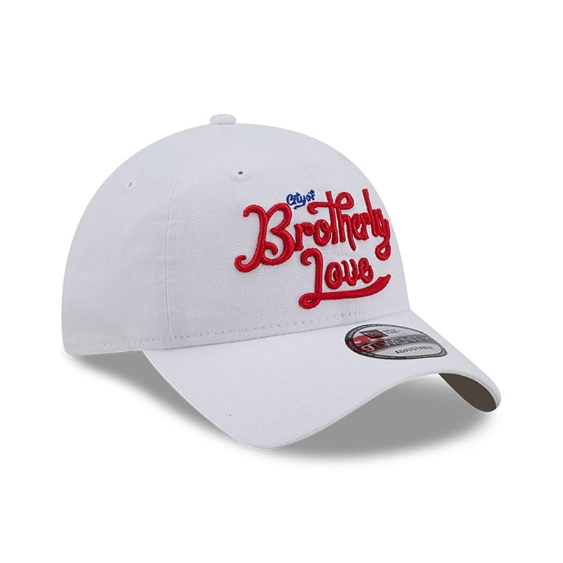 White New Era Philadelphia 76ers Authentics City Edition Adjustable Cap 9twenty | PXSJ52317