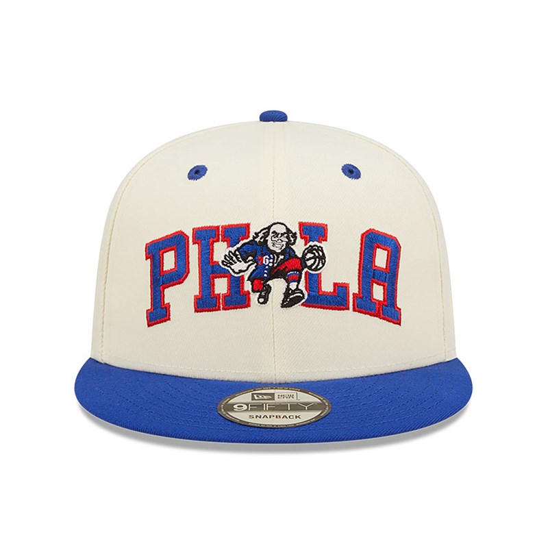 White New Era Philadelphia 76ers Blend Cap 9fifty | PZSB54872