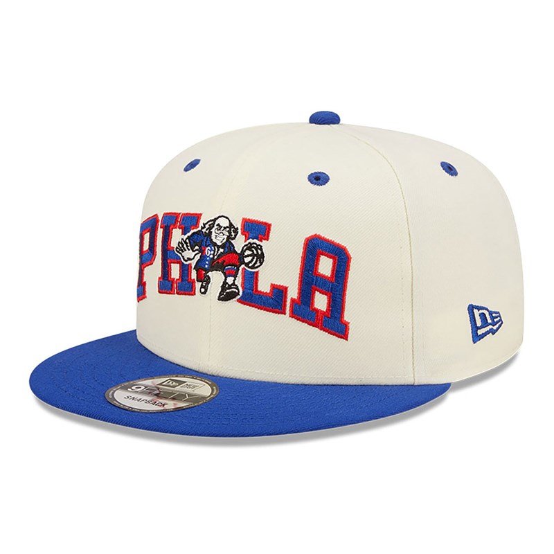 White New Era Philadelphia 76ers Blend Cap 9fifty | PZSB54872