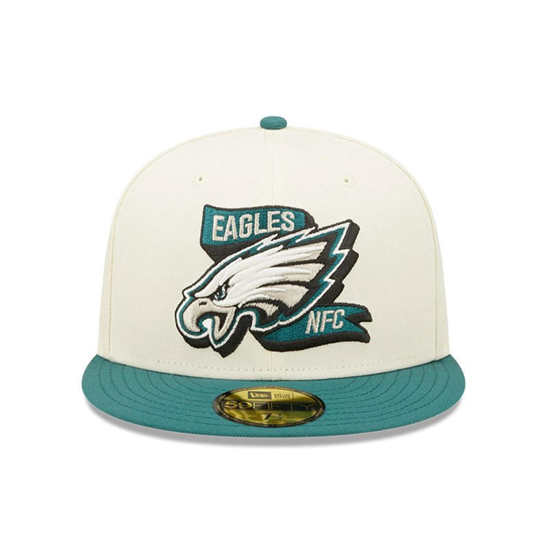 White New Era Philadelphia Eagles NFL Sideline 2022 Fitted Cap 59fifty | FCGT36195