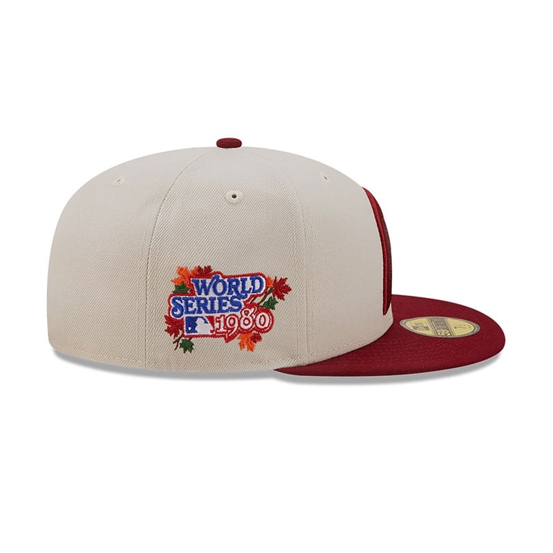 White New Era Philadelphia Phillies Fall Classic Fitted Cap 59fifty | PXBT19034