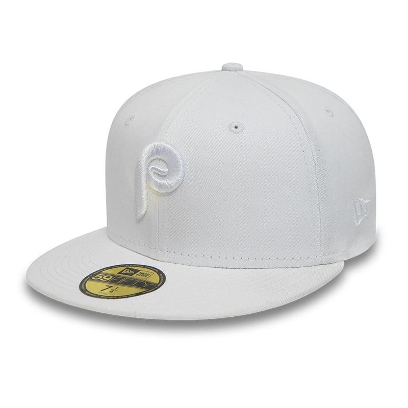 White New Era Philadelphia Phillies Fitted Cap 59fifty | NRJG05817