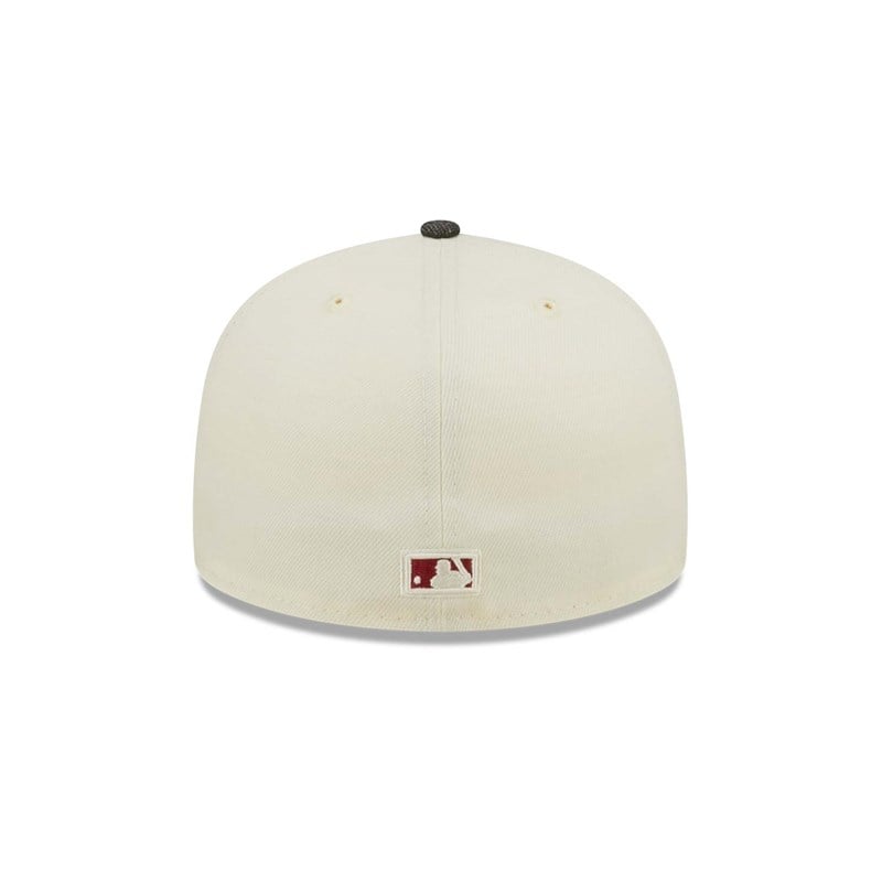 White New Era Philadelphia Phillies MLB Chrome Fitted Cap 59fifty | KTGS02198