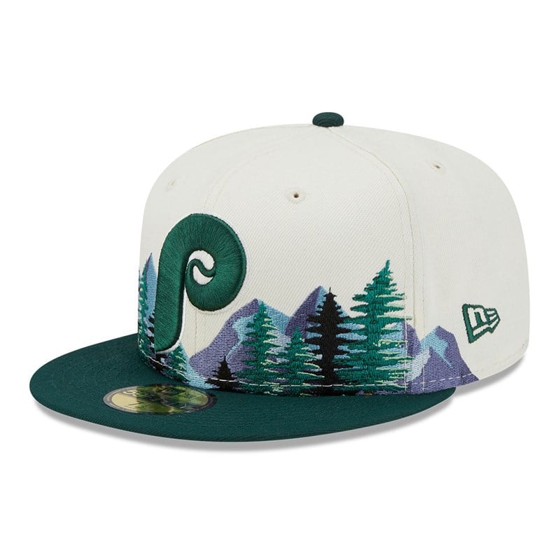 White New Era Philadelphia Phillies Outdoor Fitted 59fifty | MIWH81952